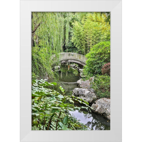 Asia-China-Zhujiajiao (Venice of the East) White Modern Wood Framed Art Print by Looney, Hollice