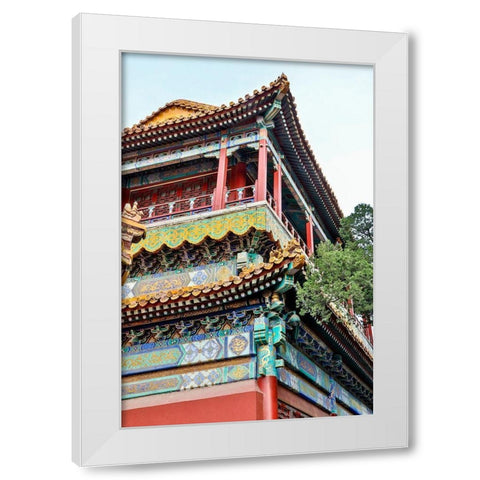 Asia-China-Beijing-The Forbidden City White Modern Wood Framed Art Print by Looney, Hollice