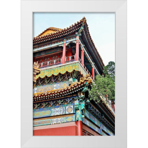 Asia-China-Beijing-The Forbidden City White Modern Wood Framed Art Print by Looney, Hollice