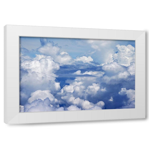 Aerial view of clouds-China White Modern Wood Framed Art Print by Su, Keren