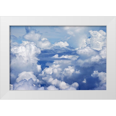 Aerial view of clouds-China White Modern Wood Framed Art Print by Su, Keren