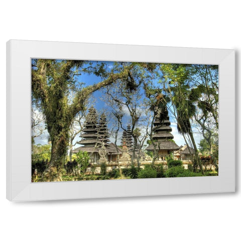 Indonesia, Bali, Mengwi Pura Taman Ayun temple White Modern Wood Framed Art Print by Shimlock, Jones