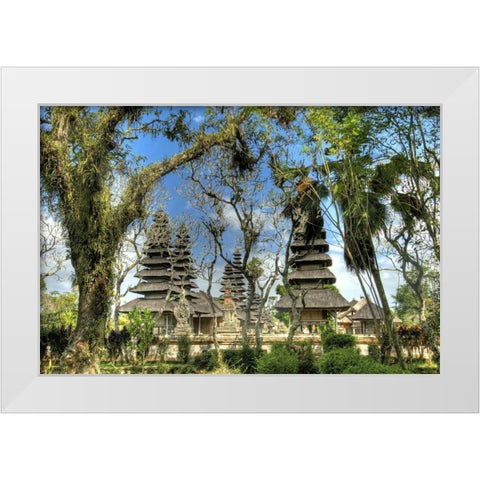 Indonesia, Bali, Mengwi Pura Taman Ayun temple White Modern Wood Framed Art Print by Shimlock, Jones