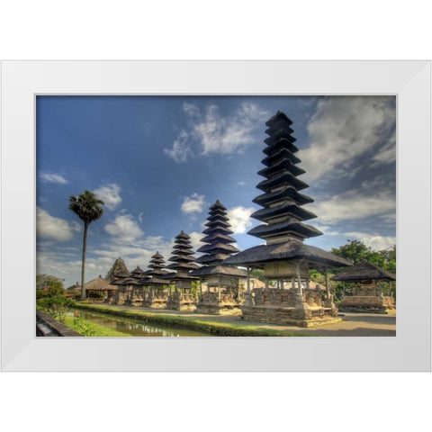 Indonesia, Bali, Mengwi Pura Taman Ayun temple White Modern Wood Framed Art Print by Shimlock, Jones