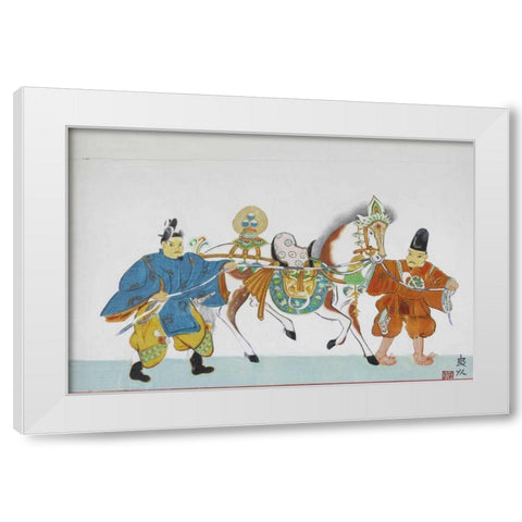 Japan, Nara, Heguri-cho Art in Byo-Do-Ji Kasuga White Modern Wood Framed Art Print by Flaherty, Dennis