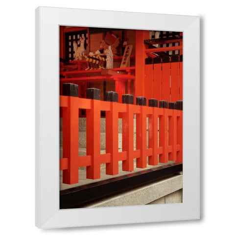 Japan, Kyoto Fushimi-Inari-Taisha Shinto shrine White Modern Wood Framed Art Print by Flaherty, Dennis