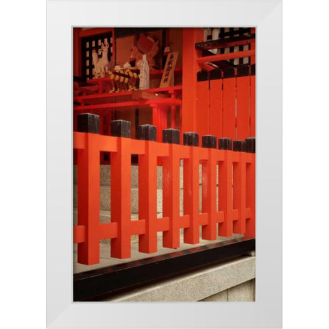 Japan, Kyoto Fushimi-Inari-Taisha Shinto shrine White Modern Wood Framed Art Print by Flaherty, Dennis