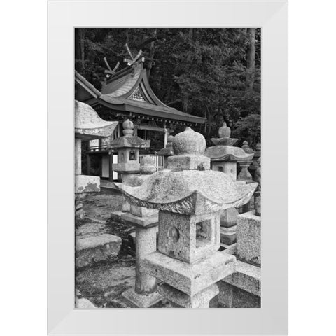Japan, Heguri-cho Byo-Do-Ji Kasuga Shrine White Modern Wood Framed Art Print by Flaherty, Dennis