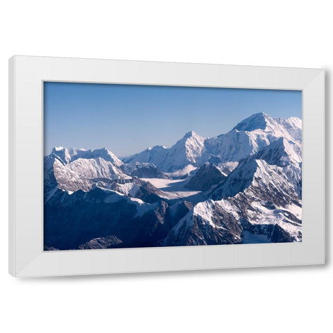 The Himalayas Range above clouds-Nepal White Modern Wood Framed Art Print by Su, Keren