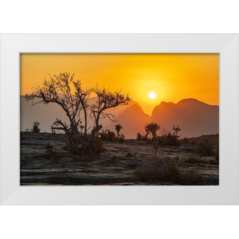 Middle East-Arabian Peninsula-Oman-Ad Dakhiliyah-Al Hamra White Modern Wood Framed Art Print by Wilson, Emily M.