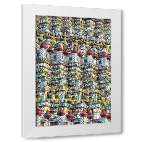 Thailand, Bangkok, Wat Arun Buddhist temple White Modern Wood Framed Art Print by Shimlock, Jones