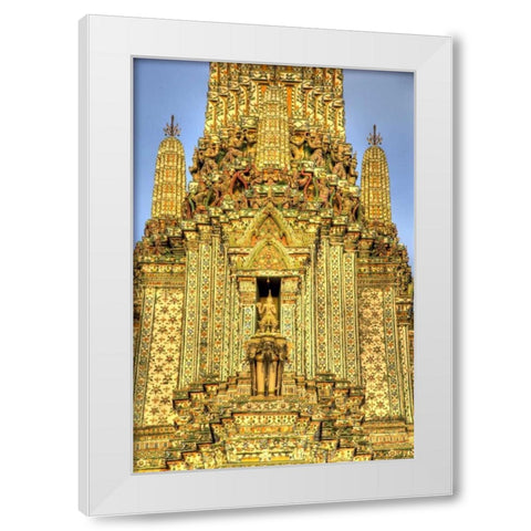Thailand, Bangkok, Wat Arun Buddhist temple White Modern Wood Framed Art Print by Shimlock, Jones