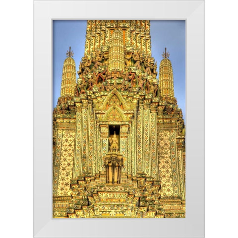 Thailand, Bangkok, Wat Arun Buddhist temple White Modern Wood Framed Art Print by Shimlock, Jones