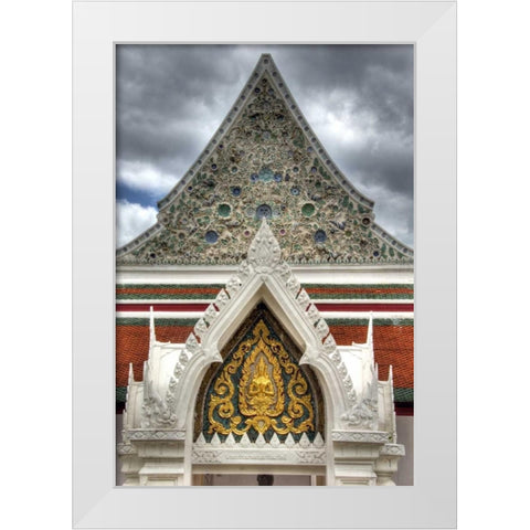 Thailand, Bangkok, Wat Bangkungthien Kang White Modern Wood Framed Art Print by Shimlock, Jones
