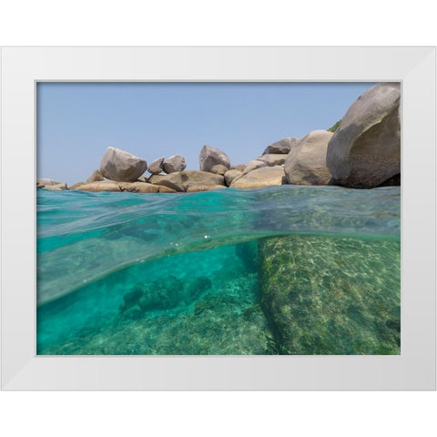 Ko Miang-Similan Islands-Thailand White Modern Wood Framed Art Print by Pitamitz, Sergio