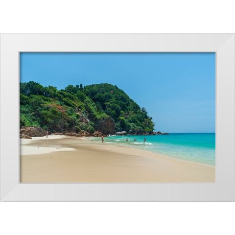 Ko Kradan-Talay Trang archipelago-Thailand White Modern Wood Framed Art Print by Pitamitz, Sergio