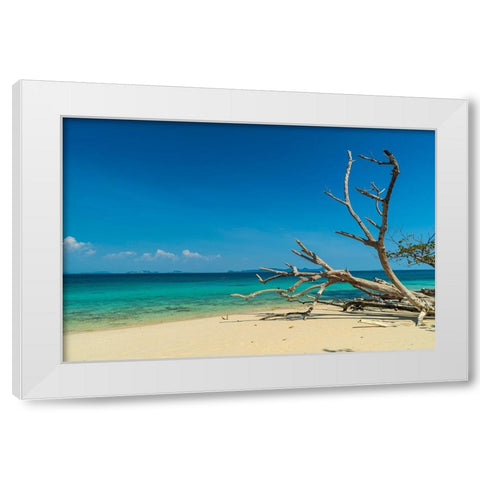 Ko Kradan-Talay Trang archipelago-Thailand White Modern Wood Framed Art Print by Pitamitz, Sergio