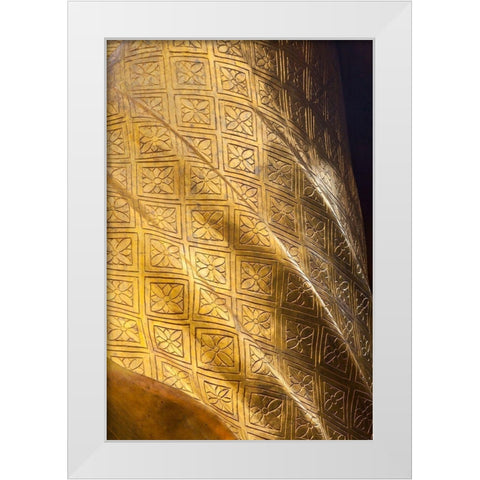 Thailand-Chonburi Province-Khao Sam Muk Shrine Statue of the Goddess Sam Muk  White Modern Wood Framed Art Print by Haseltine, Tom