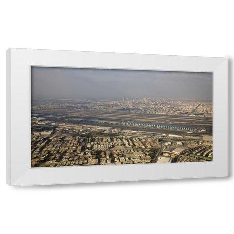 UAE, Dubai Dubai International Airport  White Modern Wood Framed Art Print by Young, Bill