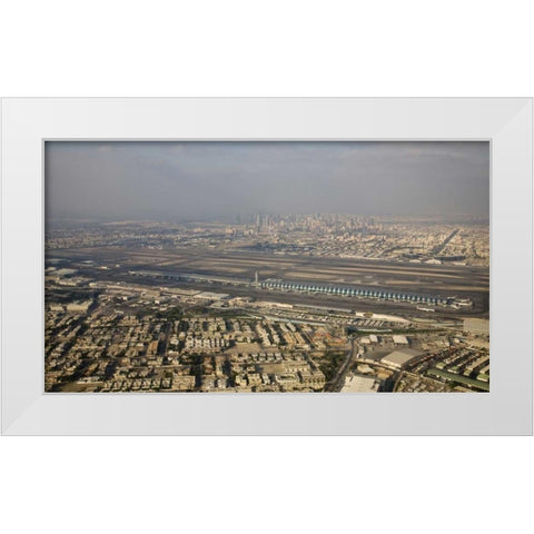 UAE, Dubai Dubai International Airport  White Modern Wood Framed Art Print by Young, Bill