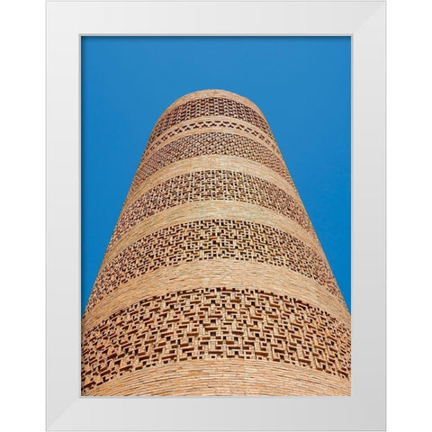 Burana Tower-a former minaret and icon of Kyrgyzstan Balasagun an ancient city White Modern Wood Framed Art Print by Zwick, Martin