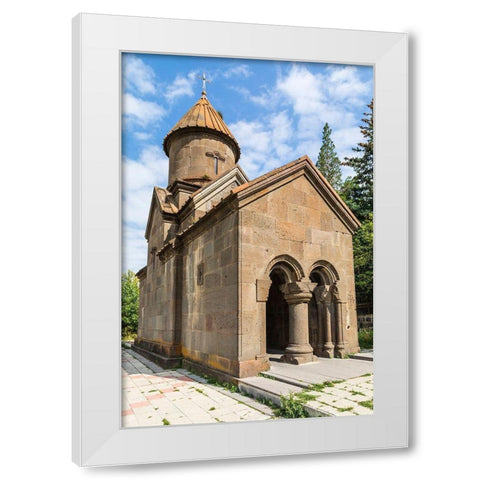Armenia-Tsakhkadzor Kecharis Monastery Exterior view of the Church of St Harutyun-13th century White Modern Wood Framed Art Print by Wilson, Emily