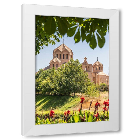 Armenia Yerevan Saint Gregory the Illuminator Cathedral White Modern Wood Framed Art Print by Wilson, Emily