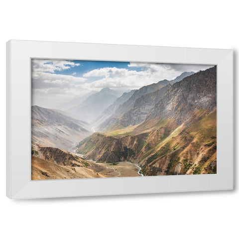 Pandzhkhok-Sughd-Tajikistan Canyon in the mountains of Tajikistan White Modern Wood Framed Art Print by Wilson, Emily M.