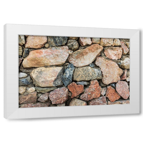 Anzob-Sughd Province-Tajikistan Stone wall in a mountain village White Modern Wood Framed Art Print by Wilson, Emily M.