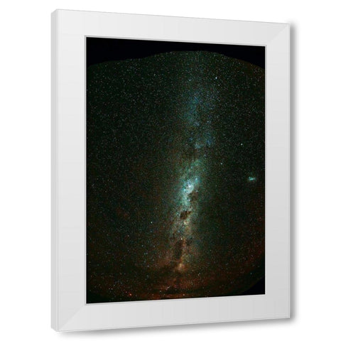 Milky Way seen from Ohau-Mackenzie Country-Canterbury White Modern Wood Framed Art Print by Wall, David