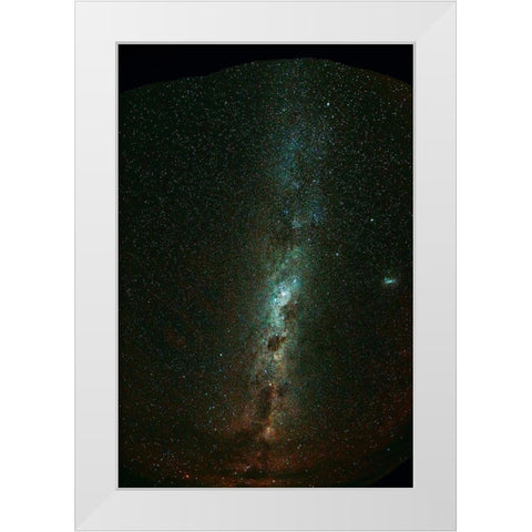 Milky Way seen from Ohau-Mackenzie Country-Canterbury White Modern Wood Framed Art Print by Wall, David