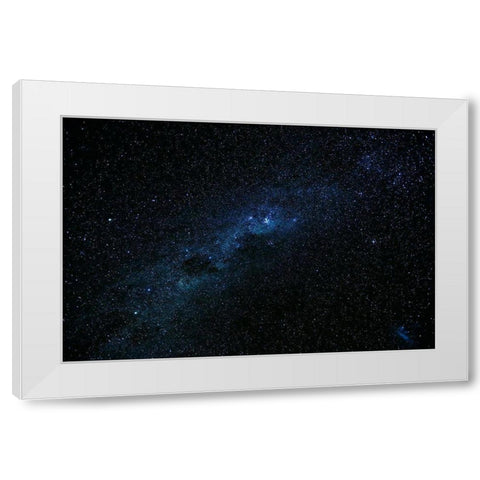 Milky Way seen from Ohau-Mackenzie Country-Canterbury White Modern Wood Framed Art Print by Wall, David