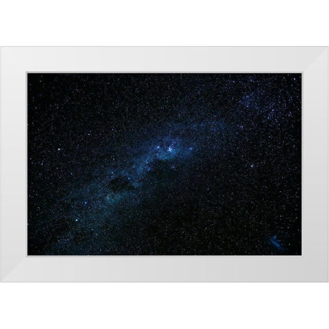 Milky Way seen from Ohau-Mackenzie Country-Canterbury White Modern Wood Framed Art Print by Wall, David