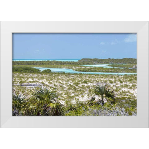 Bahamas, Exuma Island Shroud Cay scenic White Modern Wood Framed Art Print by Paulson, Don