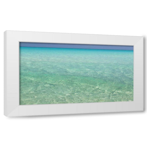 Bahamas, Exuma Island Seascape of Shroud Cay White Modern Wood Framed Art Print by Paulson, Don