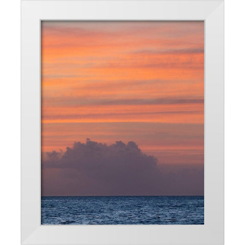 Caribbean-Grenada-Mayreau Island Caribbean sunset White Modern Wood Framed Art Print by Jaynes Gallery