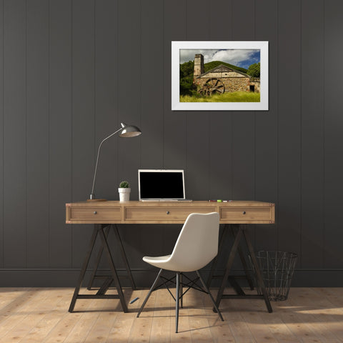 USA Virgin Islands, St John Ruins of sugar mill White Modern Wood Framed Art Print by Illg, Cathy and Gordon
