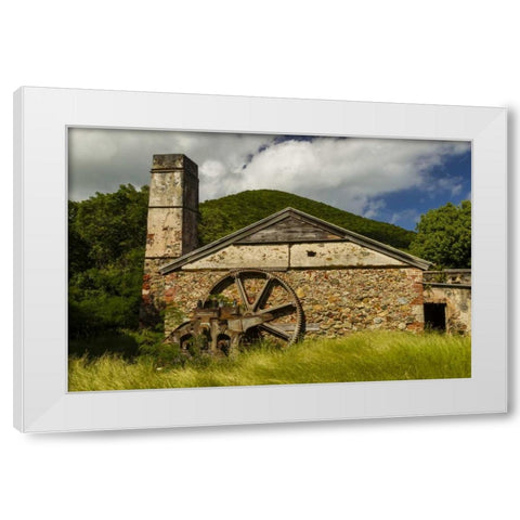 USA Virgin Islands, St John Ruins of sugar mill White Modern Wood Framed Art Print by Illg, Cathy and Gordon