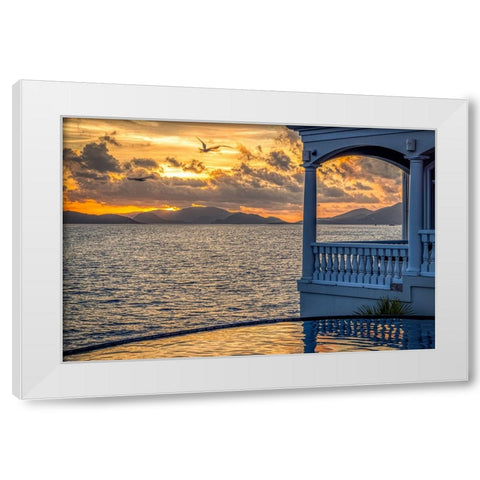 West Indies-US Virgin Islands-St Thomas White Modern Wood Framed Art Print by Looney, Hollice