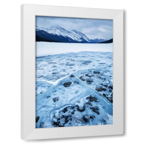 Canada-Alberta-Canmore-Spray Valley Provincial Park-Dawn at Spray Lakes White Modern Wood Framed Art Print by Collins, Ann