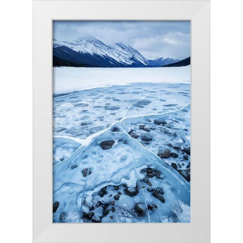 Canada-Alberta-Canmore-Spray Valley Provincial Park-Dawn at Spray Lakes White Modern Wood Framed Art Print by Collins, Ann