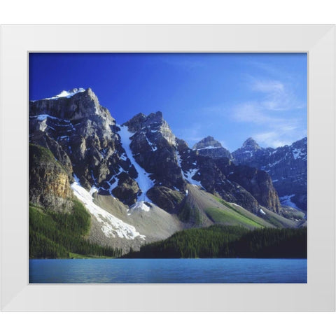 Canada, Alberta, Banff NP, Moraine Lake White Modern Wood Framed Art Print by Talbot Frank, Christopher