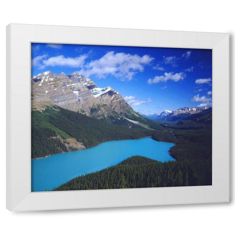 Canada, Alberta, Banff NP A glacier-fed lake White Modern Wood Framed Art Print by Talbot Frank, Christopher