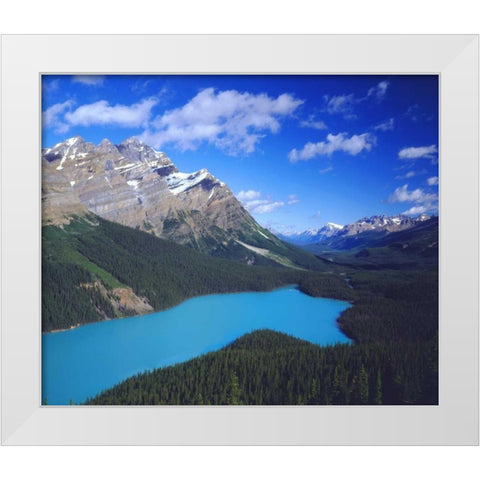 Canada, Alberta, Banff NP A glacier-fed lake White Modern Wood Framed Art Print by Talbot Frank, Christopher