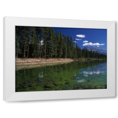 Canada, Alberta, Canadian Rockies at Banff NP White Modern Wood Framed Art Print by Grandmaison, Mike