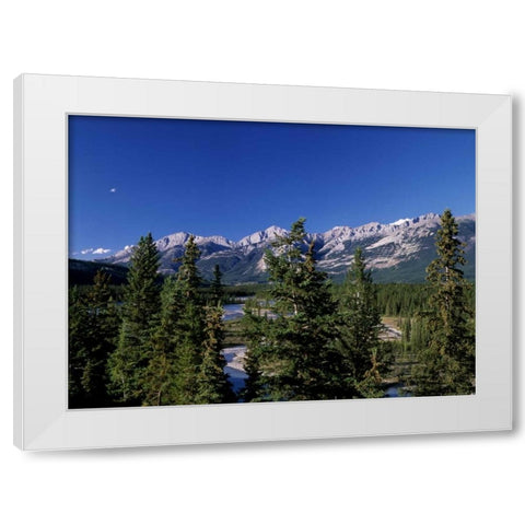 Canada, Alberta, Jasper NP White Modern Wood Framed Art Print by Grandmaison, Mike