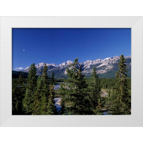 Canada, Alberta, Jasper NP White Modern Wood Framed Art Print by Grandmaison, Mike