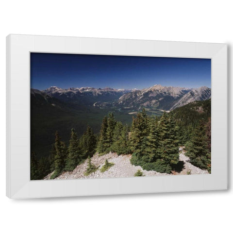 Canada, Alberta, Bow valley in Banff NP White Modern Wood Framed Art Print by Grandmaison, Mike