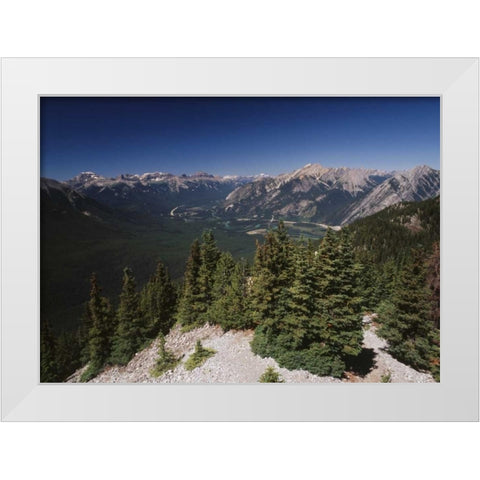 Canada, Alberta, Bow valley in Banff NP White Modern Wood Framed Art Print by Grandmaison, Mike