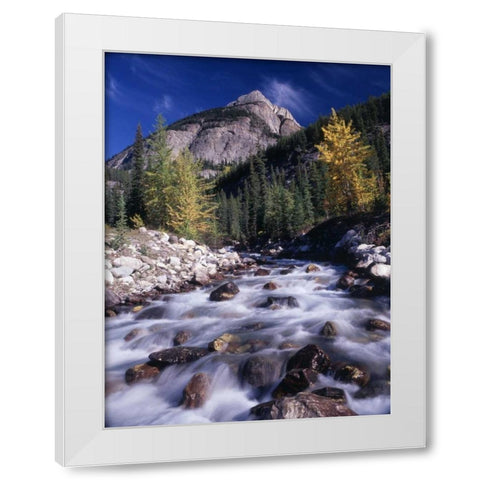 Canada, Alberta, Banff NP White Modern Wood Framed Art Print by Grandmaison, Mike